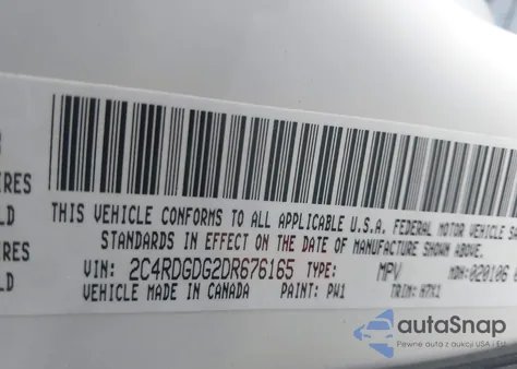 2013 Dodge Grand Caravan Crew из США, поврежденный, VIN 2C4RDGDG2DR676165